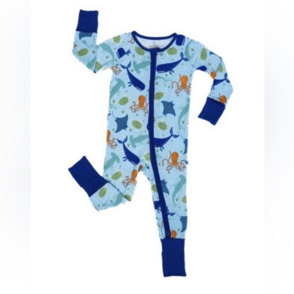 Little Sleepies Marine Life Bamboo Zippys 6-12 months